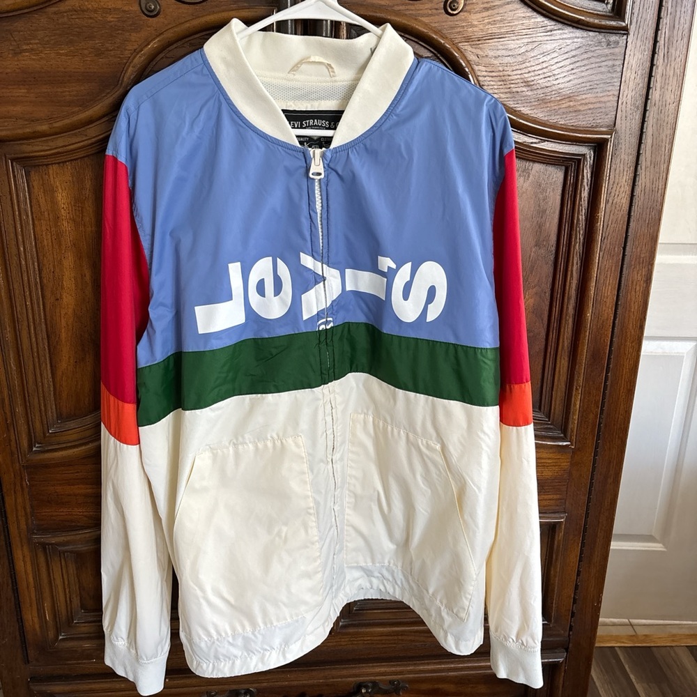 Levi's retro look windbreaker jacket men's size XL